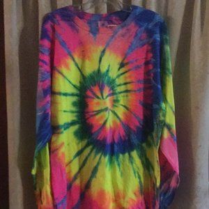 Tie Dye long sleeve, crew neck  T-shirt.